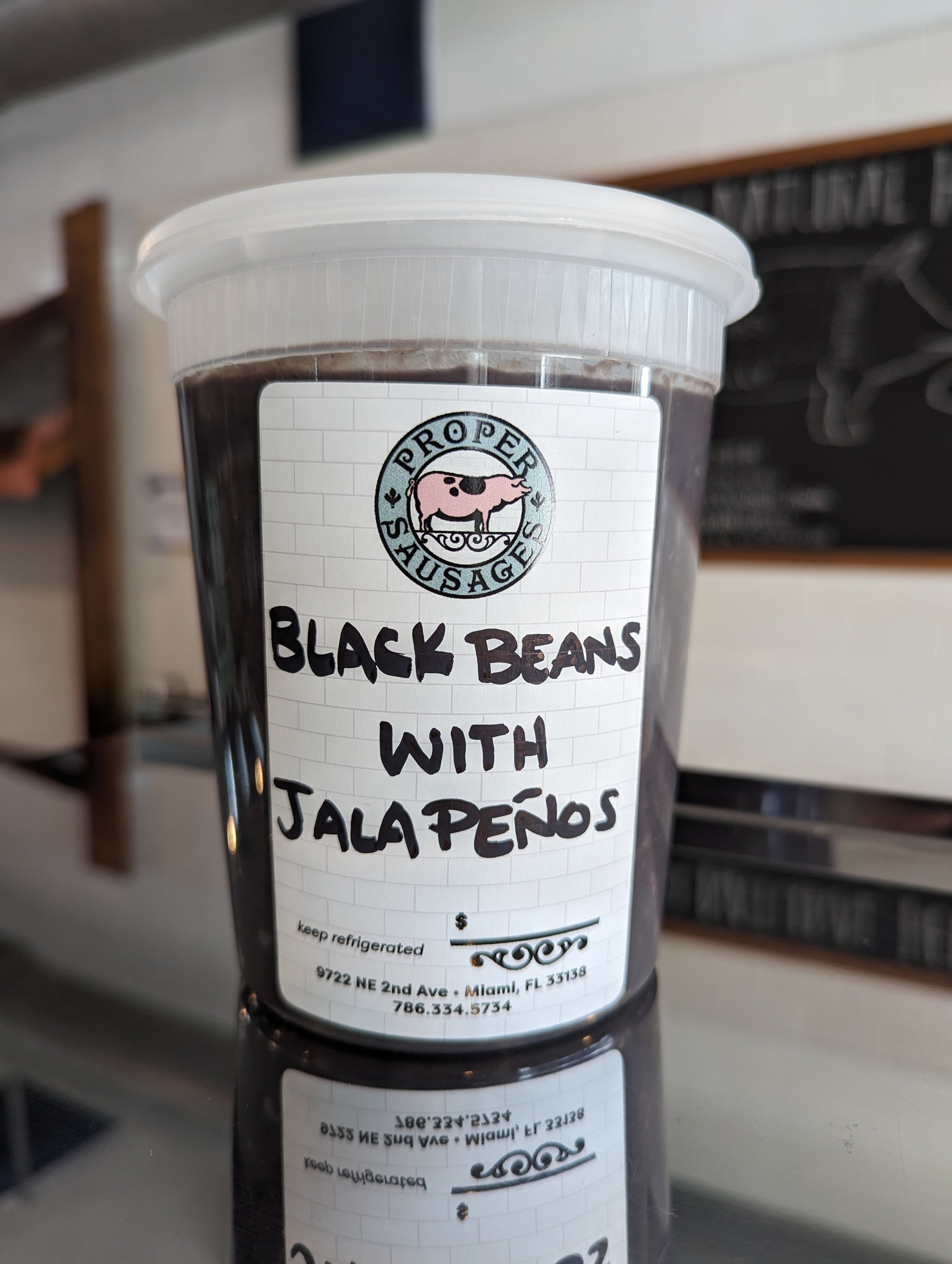 Black Beans with Jalapenos Proper Sausages